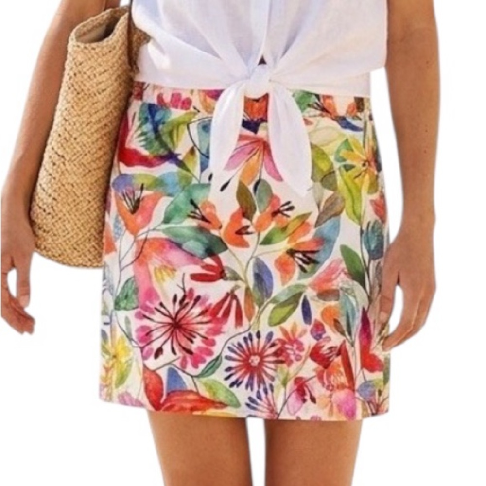RipSkirt Hawaii Wrap Skirt Size L Wildflower Watercolor Length 2 Travel Beach